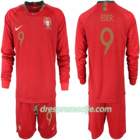 Portugal Dres EDER 9 Dječji Domaći Svjetsko prvenstvo 2018 Dugim Rukavima